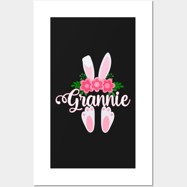 EASTER BUNNY GRANNIE FOR HER - MATCHING EASTER SHIRTS FOR WHOLE FAMILY Wall Art by KathyNoNoise